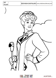 mary-poppins boyama sayfaları